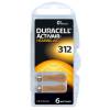 Duracell Hearing Aid Batteries Size 312  Activair 1,45V  6pcs