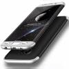 Bakeey™ Full Body Hard PC Case 360° for Samsung Galaxy S7 Edge Silver/Black