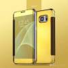 Mirror Clear View Cover Flip for Samsung Galaxy S6 Edge Plus G928F Gold (OEM)