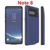 Black External Battery Charger Case For Samsung Galaxy Note 8  5500MAH Blue (OEM)