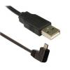 Angled 90 degrees(horizontal) USB 2 A male to micro USB Β male Data Charging Cable 180cm Goobay 95343