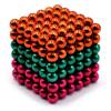 MAGNETIC BALLS 5MM 216PCS Dark Pink + Green + Orange  (OEM)