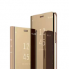 Mirror Clear View Cover Flip for Huawei Y7 (2018) Gold  (OEM)