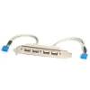 4 Port USB 2 female Motherboard to Rear Panel slot Bracket Cable External host 4 Port USB 2 female Motherboard to Rear Panel slot Bracket Cable External host