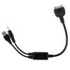 iPod | iPhone | iPad Y Cable Audio Aux Adapter iDrive Interface Lead USB to gold plated 3.5mm suitable for BMW / Mini Cooper - ΜΑΥΡΟ iPod | iPhone | iPad Y Cable Audio Aux Adapter iDrive Interface Lead USB to gold plated 3.5mm suitable for BMW / Mini Cooper - ΜΑΥΡΟ