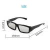 3D Γυαλιά παθητικά Polarized για τηλεοράσεις όπως LG, Sony, Panasonic, Toshiba - Μαύρα