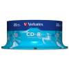 Verbatim CD-R Recordable Disk on Spindle 52x Speed 80min 700Mb   25pack