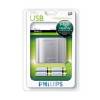 Philips MultiLife USB Charger SCB5050NB + 4 x 2100 mAh AA BATTARIES