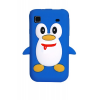 Samsung i9000 Galaxy S / Plus - Silicone Case TPU Penguin Blue (OEM)