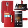 Lenovo Vibe P1m - Leather Wallet Stand Case RED (OEM)