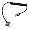 Καλώδιο Φόρτισης USB Spiral σε Micro USB, Type C & Lighting, σπιράλ, μαύρο Καλώδιο Φόρτισης USB Spiral σε Micro USB, Type C & Lighting, σπιράλ, μαύρο