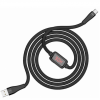 Καλώδιο σύνδεσης Hoco S4 USB σε TYPE-C Μαύρο 1.2m με ένδειξη φόρτισης