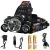 Φακός Κεφαλής High Power LED Headlamp  (5000 Lumens MAX) Rechargeable Waterproof 3 Modes,Wall Charger and Car Charger for Outdoor Sports - (OEM)