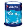 Verbatim CD-R Recordable Disk on Spindle 52x Speed 80min 700Mb 100 pack