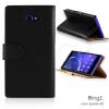 Sony Xperia M2 D2303 - Leather Stand Wallet Case Black (OEM)