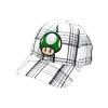  Nintendo - White, 1-Up Jaquard Flex Cap with Embroider Logo