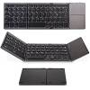 Jelly Comb Bluetooth Tri-fold Keyboard with TouchPad for iOS, Android, Windows, PC, Tablets Smartphone Black