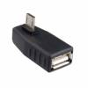 USB 2 A Female to Micro 5 pin Male Extension Right Angled 90 Degree Adapter (OEM)