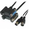 Gameport MIDI cable DB15M - 2x DIN5M (Midi) / DB15F CABLE-180 (OEM)