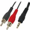 3.5MM STEREO PLUG TO 2 PHONO PLUGS 3m 055-1139 (OEM)