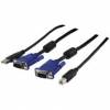 KVM USBA male + 1Db15pin sub-D male- USB male + 1 DB15pin sub- D male