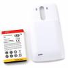 Extended Battery 3.8V 7500mAh with White Back Cover for LG G3 D855 (OEM) (BULK)