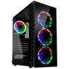 Kolink Observatory Lite Gaming Midi Tower Computer Case with Side Window and RGB Lighting Black