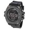 LASIKA W-H9053 Men's Sport Digital Compass Watch Shockproof Resin Band Water-Resistant Alarm Feature 50mm Dial for Climbing Gray