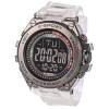 LASIKA W-H9053 Men's Sport Digital Compass Watch Shockproof Resin Band Water-Resistant Alarm Feature 50mm Dial for Climbing Clear