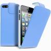 iPhone 5 Δερμάτινη Θήκη Light Blue