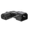 Power Adapter  τροφοδοσίας αριστερή γωνία σε IEC-320-C13 θηλυκό - IEC-320-C14 αρσενικό.