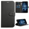 Nokia 8 -  Nokia 8 Flip Case, Profer  Luxury PU Leather [Full Body] Wallet Case Cover with [Card Slots] & [Stand] For Nokia 8 (Black) (OEM)