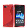 Sony Xperia J St26i Θήκη Σιλικόνης TPU Γραμμής S Κόκκινη Sony Xperia J St26i Θήκη Σιλικόνης TPU Γραμμής S Κόκκινη
