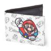 Συλλεκτικό Πορτοφόλι Nintendo Super Mario Bros. Patch With All-Over Pattern Bi-Fold Wallet, (Mw060205Ntn) Credit Card Case, 17 cm, White