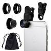 Universal 3 in1 Camera ΦΑΚΟΙ Kit for Smart phones includes One Fish Eye Lens / One 2 in 1 Macro Lens and Wide Angle Lens Universal 3 in1 Camera ΦΑΚΟΙ Kit for Smart phones includes One Fish Eye Lens / One 2 in 1 Macro Lens and Wide Angle Lens