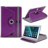 Leather Case Universal Foldable for Tablet 10 Purple