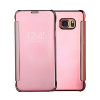 Phone Case - Luxury Intelligent Plating Mirror Flip Clear View Smart Case For Samsung & iPhone  COLOR METALLIC PINK  (OEM)