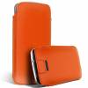 Προστατευτική Δερμάτινη Θήκη Smart Case XL Συμβατή Με Πολλά Κινητά Πορτοκαλί