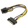 Sata 15pin male to 6 pin / 8 pin PCI-E female Video Card Power Cable