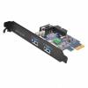 Dodocool DC12 2-Port USB 3.0 PCI-E Express Card HUB Controller Adapter Card Internal 20Pin 4Pin IDE VLI Chipset Solid Capacitors LOW PROFILE