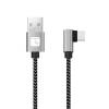 TECHLY ICOC MU2AC9-005-AL USB A Male 2.0 / USB-C™ Male Angled Cable 3A 0.5 m Aluminum