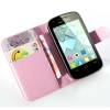 Leather Wallet/Case for Alcatel One Touch Pop C2 (OT-4032D) Pink (ΟΕΜ)