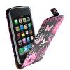 Δερμάτινη θήκη Flip-Open για iPhone 3G/3GS - Black Butterfly