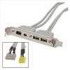 2 Port USB 2 female + 2 Firewire 1394 6/4 Pin Motherboard to Rear Panel slot Bracket Cable External host