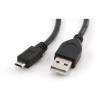 USB A male to Micro USB B male Cable 0.8m Black (OEM)