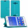 Samsung Galaxy Core 2 G355HN - Δερμάτινη Πορτοφόλι Stand  Θήκη Γαλάζιο (ΟΕΜ)