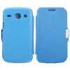 Samsung Galaxy Core i8260 / Core Duos i8262 - Magnetic Stand Leather Case With Hard Back Cover Blue  OEM
