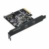 Dodocool DC26 SuperSpeed USB 3.1 PCI-Express Card with Dual Reversible Type-C Ports 5V 15-Pin Connector Gen 2 10 Gbps Black