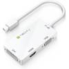 Techly IADAP MDP-COMBOF12 3 in 1 Mini DisplayPort (Thunderbolt) to HDMI / DVI / VGA Adapter