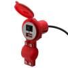 Motorcycles Waterproof USB Mobile Phone Charger with Switch Color Red